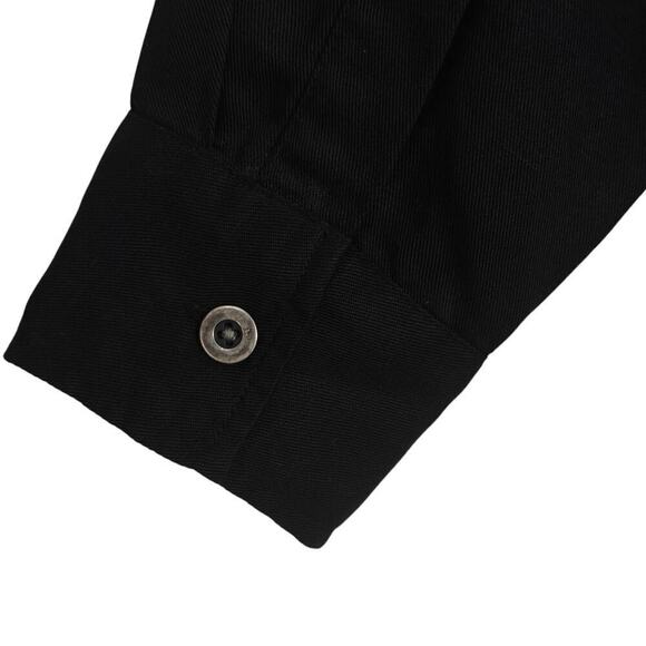 Rails Elliot Embroidered Utility Shirt Jacket Sz XS Black Metallic Roses Shacket - Picture 9 of 13